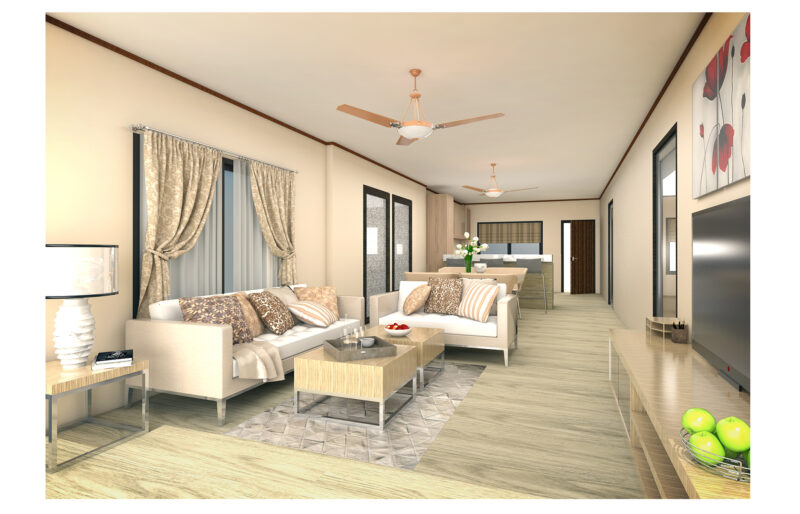 1 Rendered Living Room