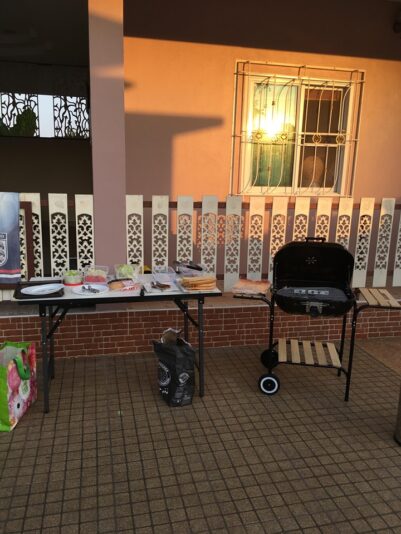 Grill at sunset
